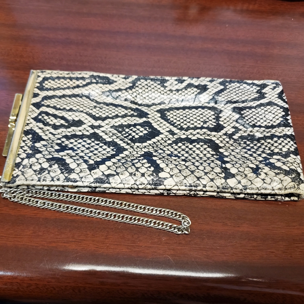 Vintage Lou Taylor Snakeskin Pattern Wristlet